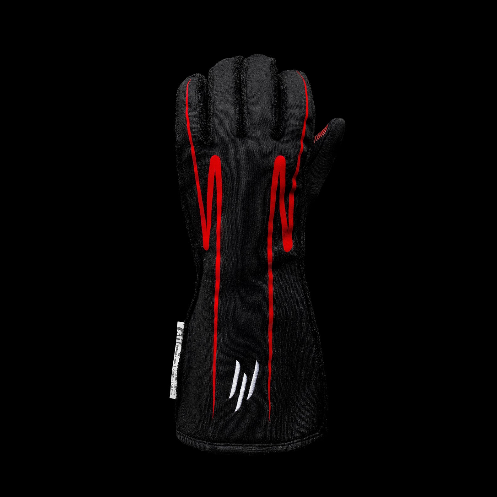 Gecko Race Handschuhe Schwarz/Rot